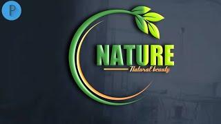 How To Make a natural logo on pixellab||