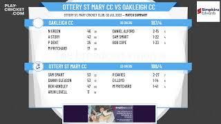 ECB - Friendly - Ottery St Mary CC XI v Oakleigh CC, Glos 1st XI