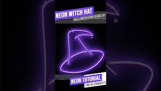 Drawing a Neon Witch Hat in Adobe Illustrator ‍️ #shorts #adobeillustrator #grawing #icon #design