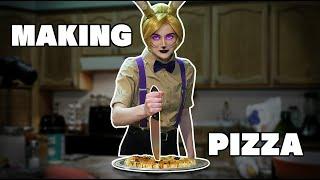 Glitchtrap attempts to make a classic Freddy's dish!