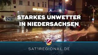 Starkes Unwetter nach Hitze in Niedersachsen