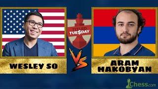 Wesley So vs Aram Hakobyan | Chess live, chess.com
