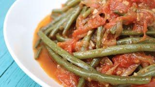 Loubia b'zeit - Lebanese green bean stew - Vegan Healthy Lebanese recipes