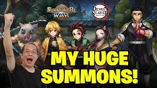 MY HUGE DEMON SLAYER COLLAB SUMMONS SESSION! (Summoners War x Demon Slayer)