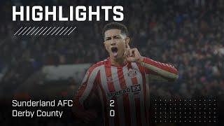 Jobe Bellingham Screamer | Sunderland AFC 2  - 0 Derby County | EFL Championship Highlights