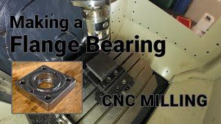 CNC Milling a Bearing Flange - Created in Solidcam (without iMachining)