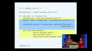 Travis Fischer, Esther Nam: Character encoding and Unicode in Python - PyCon 2014