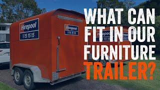 What can you fit in a Hirepool furniture trailer?