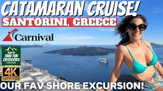 Our Favorite Catamaran Cruise in Santorini with BBQ