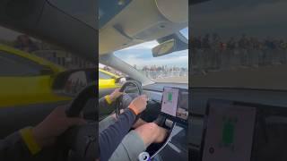 Tesla Model 3 Performance beating a Corvette C8 #tesla #model3 #corvette #c8 #dragrace #beat #launch