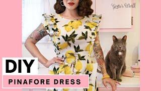 DIY Vintage Inspired Pinafore Dress: Quick Introduction to Charm Patterns Cobbler Dress with Gertie