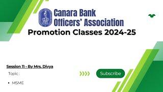 CBOA Promotion Classes 2024-25 | MSME | Mrs  Divya MSME 04.11.2024