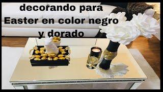 Decoración para Easter , en negro y dorado / La vida De Una Mamá /