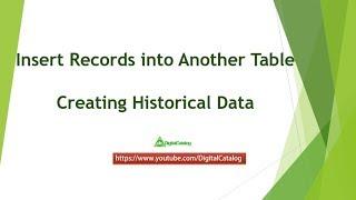 Insert Record from one Table into Another - Archiving Records