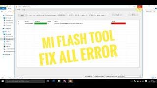 How to fix MiFlash tool all errors/modem flash error.