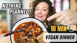 What I Eat When I Have Nothing Planned - Easy Vegan Dinner in 10 Min