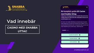 Casino med snabba uttag - Blixtsnabba uttag tack vare BankID och Trustly!