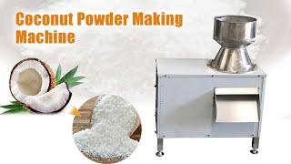 Desiccated Coconut Powder Making Machine | Working Video of Coconut Meat Grinding Machine