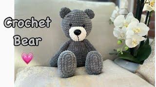 Crochet Bear   / Amigurumi Bear  ️/ Amigurumi beginner friendly tutorial / free pattern