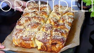 Soft bun with apples and cheese - traditional recipe for a large baking tray