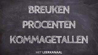 Breuken, Kommagetallen en Procenten (uitleg)