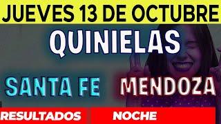 Resultados Quinielas Nocturna de Santa Fe y Mendoza, Jueves 13 de Octubre