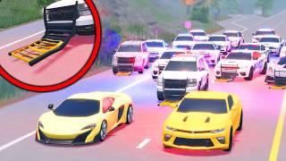 SUPERCARS VS 30 POLICE GRAPPLERS!