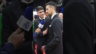 A moment between Carlos Alcaraz and Novak Djokovic on the red carpet  #OnlyAtLaureus | #Laureus24