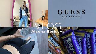 VLOG: распаковка ботинок GUESS тренировки каждый день  протеиновые вафли  no sugar cake  