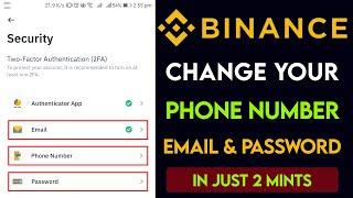 how to change phone number and email on your binance account #binance #trending