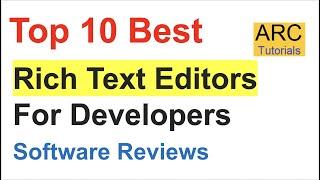 Top 10 Best Rich Text HTML JavaScript Editor 2022 | Free WYSIWYG HTML Editor | Top HTML Editors 2022