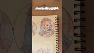 Surprising my Subscribers by drawing their profile with Glasses! #art #artist #artwork #drawing