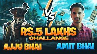 RS 5 Lakh Challenge Ajjubhai vs Amitbhai (Desi Gamer) Who Will Win - Garena Free Fire