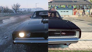 Dominic Toretto's Dodge Charger 69 build comparison- NFS Heat V/s Forza Horizon 4.