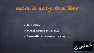 Make it easy: GeniusMarketing.com One Minute Marketing Tip