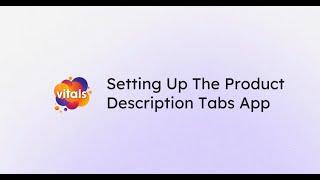 Setting Up The Product Description Tabs App