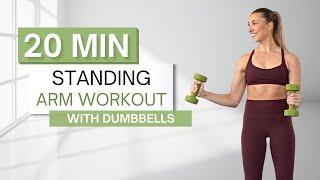 20 min STANDING ARM WORKOUT | With Dumbbells | No Pushups