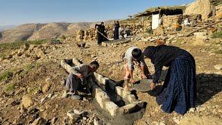 Nomadic Life: Building a Nomadic Waterhole | ​​Nomadic Life with Stone Structures ️ 