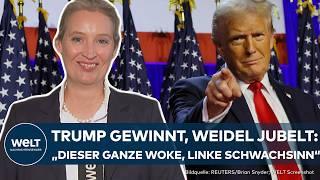 US-WAHL 2024: Donald Trump - politisches Vorbild? AfD-Chefin Alice Weidel zeigt ihre Bewunderung