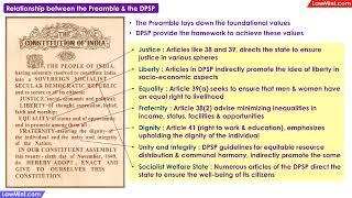 Relationship Preamble & Directive Principles of State Policy Constitutional Law LLB