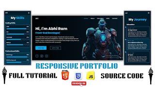 How to Create a Responsive Modern Portfolio Website Using Html CSS JavaScript Beginners to Advanced