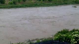 High levels of rivers Torysa and flooded city downtown -extensive damage in central europe