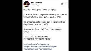 Auxiliar SHALL en inglés