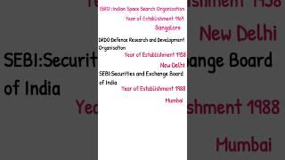 Short form of ISRO,DRDO,SEBI |information  |#gk|#shortvideos|#ytshorts