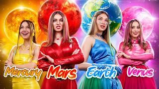 Mercury, Mars, Venus and Earth Girls! Four Planets in Astronomy School