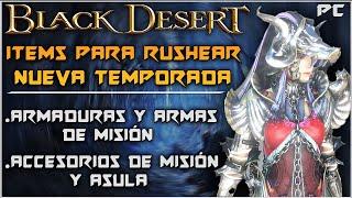 BLACK DESERT | ITEMS PARA RUSHEAR LA NUEVA TEMPORADA | BDO Español | Guías 2022