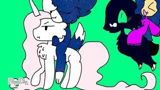 Wolf star fnaf Galaxy girl and unicorn loves Huskies (flipaclip )