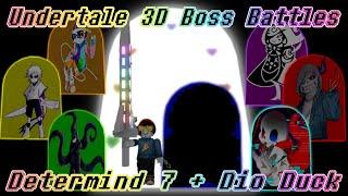 Undertale 3D Boss Battles：Determind 7 (D7) + Dio Duck beaten (Noob to Pro: Day 6)[アンダーテール/ロブロックス]