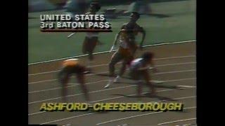 Olympics - 1984 L A Games - Track - Womens 4 x 100m Relay Finals - USA Gold