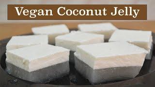 Vegan Coconut Jelly Dessert | Naf's Kitchen